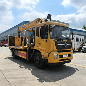 <span class=keywords><strong>Camion</strong></span> de dépannage à plateau Dongfeng Tianjin, diesel, manuel, avec grue rotative de 10 tonnes pour le sauvetage routier - Product Image 1