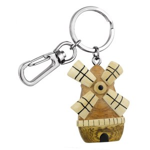 Portachiavi a Forma di Mulino a Vento in Legno - Product Image 1