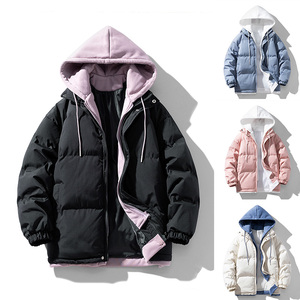 Chaqueta acolchada con capucha para hombre, de tela <span class=keywords><strong>Oxford</strong></span> en negro/blanco/azul/rosa, fácil de limpiar, cálida y resistente al viento. - Product Image 1