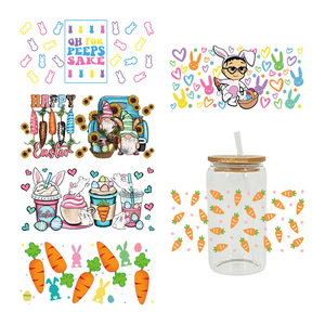 Chất Lượng Tốt UV Dtf Cốc Thủy Tinh Kết Thúc Tốt Đẹp Phim Hoạt Hình Dễ Thương <span class=keywords><strong>Hello</strong></span> Kitties Thiết Kế Ngày Valentine Thêu Lạnh Phương Pháp Chuyển Sticker - Product Image 6