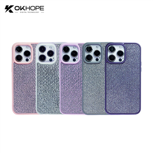 Thiết Kế Kim Cương Sang Trọng Bling Long Lanh PC Cứng Bảo Vệ Trường Hợp Mạ Điện Khung Cô Gái Điện Thoại Bìa Cho Iphone 11 12 13 14 15 - Product Image 2