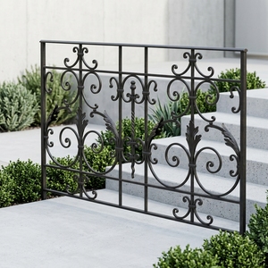 Barandilla <span class=keywords><strong>de</strong></span> Acero y Madera para Escaleras y Barandal <span class=keywords><strong>de</strong></span> Hierro para Balcón, <span class=keywords><strong>Puerta</strong></span> a Juego Disponible - Product Image 1