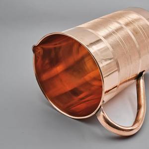 เหยือกทองแดงมอสโกมิวล์เกรดพรีเมี่ยมดีไซน์คลาสสิกไม่เป็นสนิมโลหะทนทานสำหรับเครื่องดื่มเย็นๆเสิร์ฟในงานปาร์ตี้ - Product Image 4