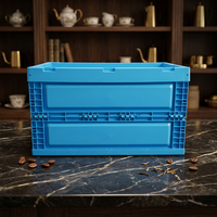 Caisse de transport pliable en PP massif avec couvercle, recyclable, empilable, durable, pour déménagement et logistique