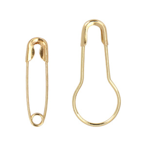 Commande en gros de goupilles de sûreté géantes en acier inoxydable personnalisées épingles de sûreté réutilisables en fer avec étiquette volante avec techniques de placage - Product Image 1