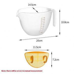 Tazón <span class=keywords><strong>para</strong></span> Batir Huevos de Gran Capacidad con Filtro <span class=keywords><strong>para</strong></span> Uso en la Cocina, Tazón de Plástico <span class=keywords><strong>para</strong></span> Lavar <span class=keywords><strong>Arroz</strong></span>, Herramientas <span class=keywords><strong>para</strong></span> Hornear y <span class=keywords><strong>Medir</strong></span> - Product Image 5