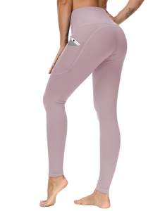 Supporto campione personalizza etichetta gambali solidi con tasca comodi <span class=keywords><strong>Leggings</strong></span> Yoga senza soluzione di continuità - Product Image 2