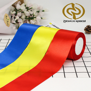 Großhandel Solid Blue Satin <span class=keywords><strong>Ribbon</strong></span> 5cm Breite Tear proof Luxus Bowknot für Hochzeits feier Blumen sträuße Geschenk verpackung Single Face Style - Product Image 2