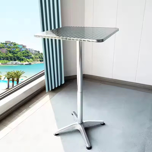 طاولة بار قابلة للطي من الألومنيوم والفولاذ المقاوم للصدأ الفضي بأقل سعر عبر الإنترنت - Product Image 4