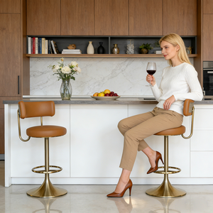 Tabourets <span class=keywords><strong>de</strong></span> <span class=keywords><strong>bar</strong></span> <span class=keywords><strong>de</strong></span> restaurant nordique personnalisables en cuir véritable, tabourets <span class=keywords><strong>de</strong></span> comptoir <span class=keywords><strong>de</strong></span> restaurant tendance, chaises <span class=keywords><strong>de</strong></span> <span class=keywords><strong>bar</strong></span> - Product Image 2