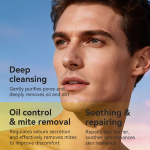 KORMESIC - Limpiador Facial para Hombre, Etiqueta Privada, Venta al por Mayor, 150 g, Control de Grasa y Eliminación de Ácaros, Espuma Abundante, Blanqueador e Hidratante - Product Image 2