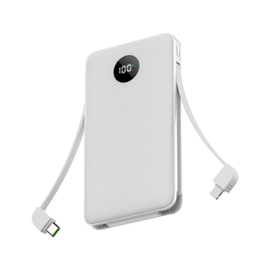 Nouvelle batterie externe portable ultra-fine 10000 mAh avec charge rapide, écran LED <span class=keywords><strong>et</strong></span> câble intégré pour téléphone, alimentation PD 22,5 W - Product Image 4