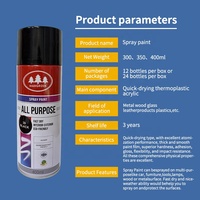 Peinture automobile OEM 400 ml, peinture en spray noire fluorescente, revêtement liquide