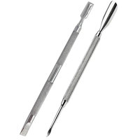 Nouveau Poussoir à Cuticules Tendance Double Embout en Acier Inoxydable pour Peaux Mortes et Nettoyage des Ongles