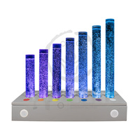 Sofá de columna de burbujas sensible a la música con luces LED y sistema de sonido ajustable para salas sensoriales, terapia y relajación en el hogar