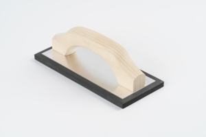 Outils durables pour plaques de plâtre : Flotteur en caoutchouc avec bord en EVA, truelle à plâtre à lame en aluminium avec manche en bois pour une finition lisse et propre - Product Image 3