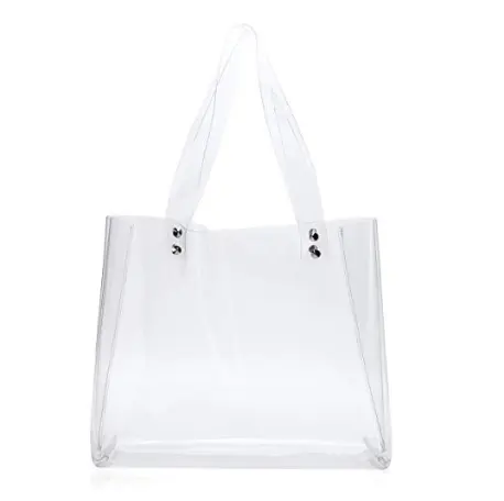 Womens rõ ràng Tote túi cho sân vận động làm việc nhựa PVC PURSE Túi xách chéo cơ thể túi ly hợp Messenger Túi Xách Tote Vai Túi