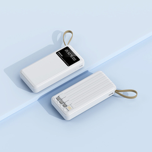 แบตสำรองแบบพกพาขนาดบางพิเศษ ความจุ 20000mAh พร้อมสายชาร์จในตัว รองรับการชาร์จเร็ว ใช้ได้กับโทรศัพท์ <span class=keywords><strong>iPhone</strong></span> และ Android - Product Image 6