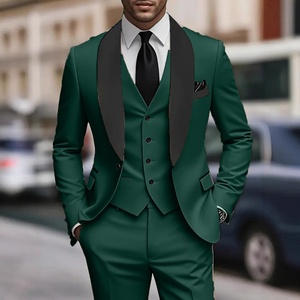 Costume 3 Pièces <span class=keywords><strong>Homme</strong></span> de Mariage et Cérémonie, Veste, Gilet et Pantalon, Coupe Slim, Revers Châle, Simple Boutonnage, Vente en Gros Usine - Product Image 6