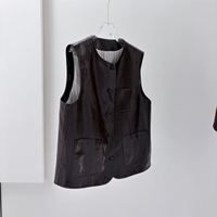 Gilet classique en cuir véritable vintage imperméable pour femme, de haute qualité, idéal pour le quotidien et les trajets professionnels