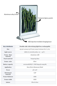 A4 A5 Máy <span class=keywords><strong>t</strong></span>ính để bàn hộp đèn <span class=keywords><strong>Acrylic</strong></span> nhấp nháy LED ánh sáng bảng <span class=keywords><strong>Menu</strong></span> hiển thị chủ đứng có thể sạc lại LED A4 A5 Bảng <span class=keywords><strong>menu</strong></span> Top <span class=keywords><strong>Board</strong></span> - Product Image 3
