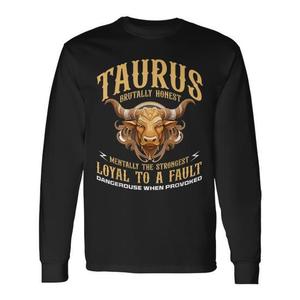 Camiseta de manga larga con símbolo del zodiaco Tauro, diseño de horóscopo de astrología - Product Image 1