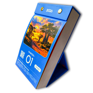 Promotion personnalisé cadre Photo calendrier bureau cadeau pas cher point de selle reliure quotidien mensuel impression calendrier mural - Product Image 2
