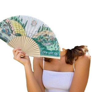 Éventails pliants espagnols de 23 cm, personnalisables, en bois gravé, écologiques, pour mariages et événements professionnels – Vente chaude - Product Image 1
