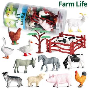 Yxs mini simulation solide ferme volaille animal sauvage modèle dinosaure jouet océan ensemble marché de <span class=keywords><strong>nuit</strong></span> décrochage - Product Image 3