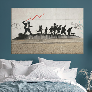Elegant Capitalism Street Art Canvas: Political Graffiti Print,<b>WRAPPED</b> CANVAS - Product Image 3