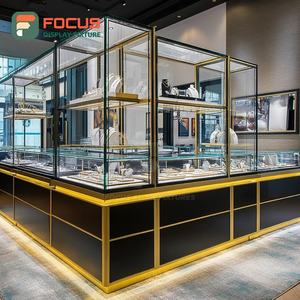 Custom Custom Jewelry Store Fixtures Manufacturer Tempered Glass Panel Mall Counter Showcase Cabinet - Product Image 2