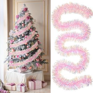 Hiasan Garland Natal Pink Biru Putih, Garland Metalik untuk Dekorasi Valentine, Ulang Tahun, Pernikahan, Pesta, Liburan, Perlengkapan Rumah - Product Image 1