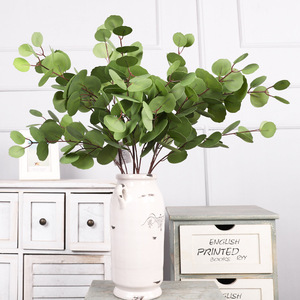 Artificial Eucalyptus Leaves <b>Plastic</b> High Simulation Desktop Home Decor Indoor Plant Props - Product Image 1
