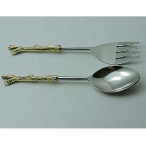 Black Antique Steel Handle Stainless Steel Salad Server Kitchen Accessories <b>Home</b> and Kitchen Kitchen <b>Gadgets</b> Top Seller - Product Image 4