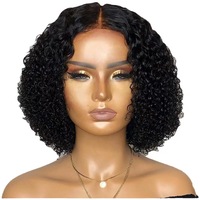 Wig Afro Kecil Elegan Baru untuk Wanita, Rambut Keriting Afrika Mengembang, Model Gulung, Rambut Sintetis Tahan Panas, Pendek