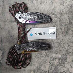 Cuchillo plegable de lobo creativo al aire libre OEM/ODM, cuchillo de bolsillo multifuncional de acero inoxidable - Product Image 3