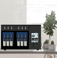 6 bouteilles 13.3 écran numérique refroidisseur de vin réfrigérateur automatique intelligent distributeur de vin Machine avec code de numérisation ou paiement par carte IC