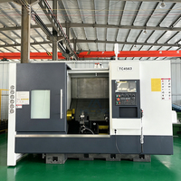 Torno CNC Horizontal de Alta Precisión con Bancada Inclinada TC4563, Centro de Torneado de Servicio Pesado con Guías Lineales para Metal