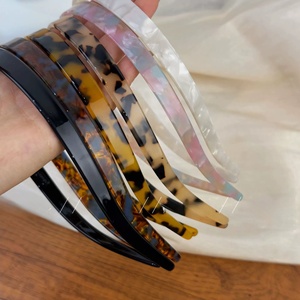 New Gradient Color Retro Acetate Multifunction <b>Headbands</b> for Women-High-end Anti-slip Versatile for Daily Wear <b>Makeup</b> Routine - Product Image 1