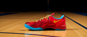 Chaussures de basket-ball Nike ZK 8 Protro rouge bleu jaune, empeigne en mesh, semelle extérieure en caoutchouc, semelle intermédiaire en EVA, unisexe - Product Image 2