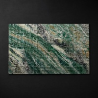 Revêtement mural en pierre souple Liuchuan Green Texture MCM, panneau de carrelage en quartz souple, style moderne classique, pour salon, intérieur et extérieur