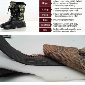 <span class=keywords><strong>Bottes</strong></span> de pêche en EVA pour hommes |   <span class=keywords><strong>Bottes</strong></span> d'hiver 100 % imperméables, chaudes, isolées, durables, légères, antidérapantes, mi-mollet, pour la pêche et les activités de plein air - Product Image 5