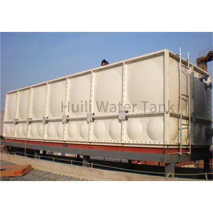 Modular Sectional Insulated Fiberglass Tank 10000 20000 50000 Liter GRP Water Tank Uae Kuwait Rectangular Tank Water