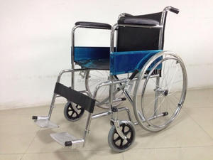Sedia a Rotelle Pieghevole Cromata Portatile per Facile Trasporto e Utilizzo - Product Image 3
