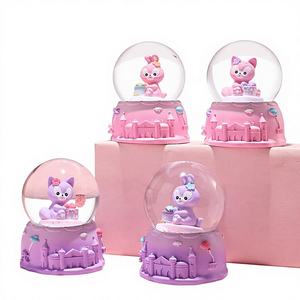 Boule de cristal en forme de flocon de neige avec motif de dessin animé lumineux, ornements en verre, jouets pour enfants, cadeaux de mariage et d'anniversaire, vente en gros - Product Image 1