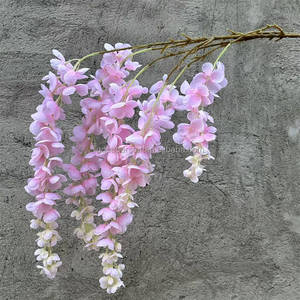<span class=keywords><strong>Fleurs</strong></span> artificielles de glycine blanches en soie de haute qualité C-116, guirlandes suspendues individuelles, décoration florale pour mariage et salon - Product Image 4