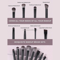 Ensemble de 8 pinceaux professionnels marron pour les yeux, en poils synthétiques, pour le maquillage du visage, pinceau estompeur, pinceau sourcils, pinceau illuminateur, kit d'outils de beauté