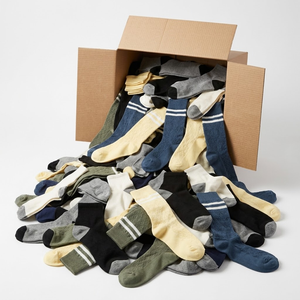 Paquete Económico de Calcetines para Niños, Tobilleros, Cortos, Surtidos con Diseños de Animales, Frutas y Rayas, para Niños y Niñas, Venta al Por Mayor, 99999 Piezas - Product Image 1