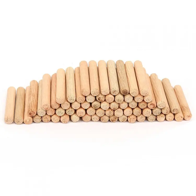 Pasadores de varillas de madera roscados redondos al por mayor de 5 mm y 8 mm
