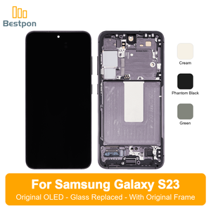 Ersatz für Samsung Galaxy <span class=keywords><strong>S23</strong></span> 5G OLED-Bildschirm-Baugruppe, Original-Panel + Glas-Ersatz, Mit Original-Rahmen, Klasse A - Product Image 1